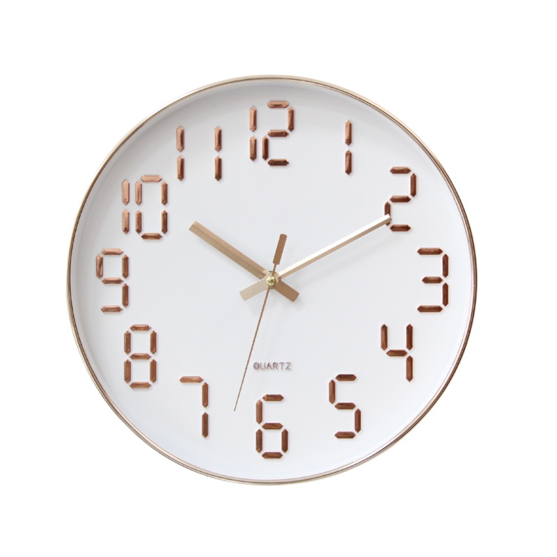 Round Wall Clock With Digital Numbers