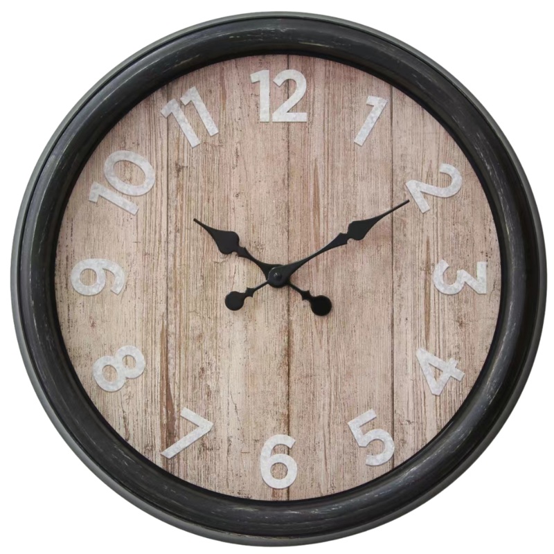 Round Wooden Antique Wall Clock