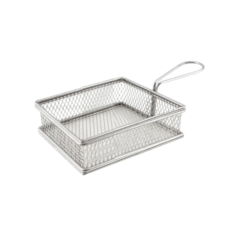 Stainless Steel Square Deep Small Serving Basket