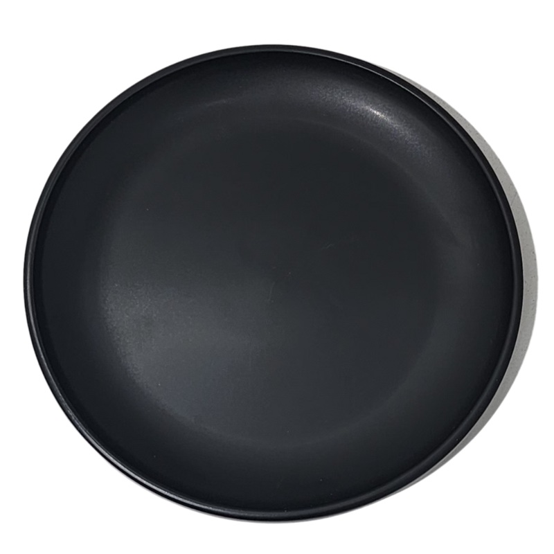 10.5 Inch Round Matt Black Straight Edge Dinner Plate