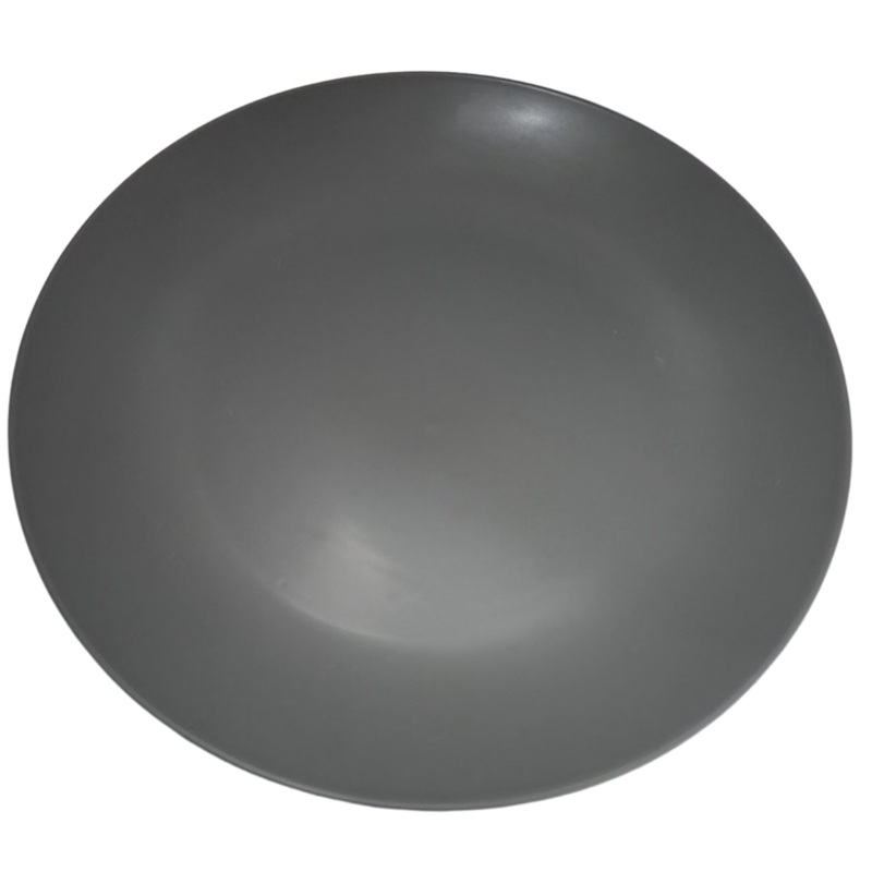 10.5 Inch Round Matt Grey Dinner Plate