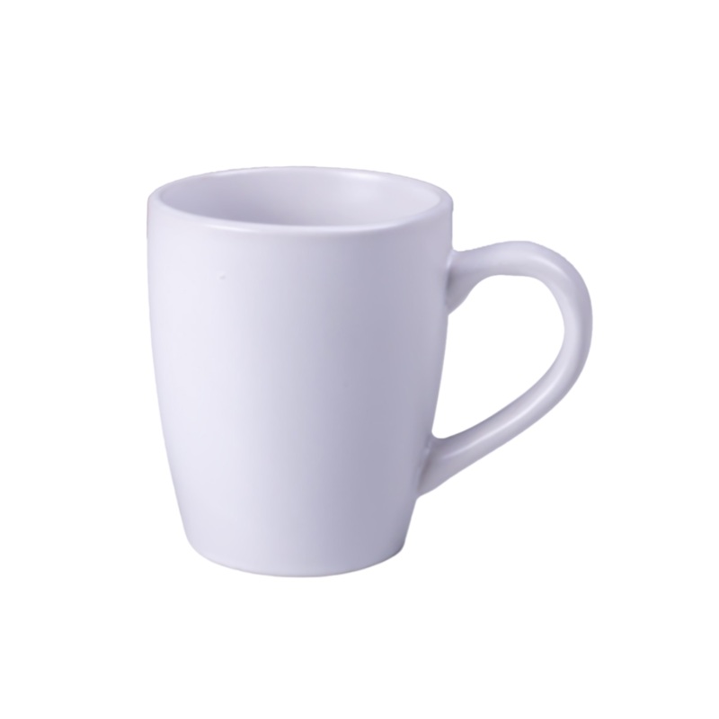 12 OZ Matt Cream Straight Edge Mug