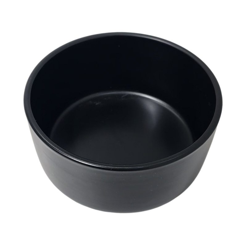 12cm Round Matt Black Straight Edge Bowl