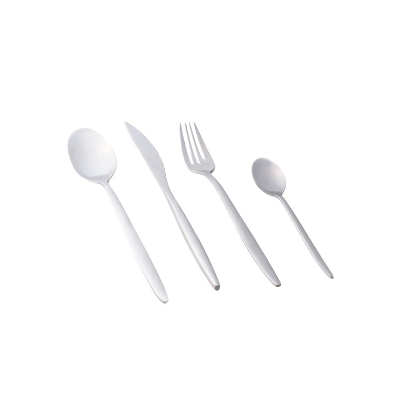 24 Piece Matt Stainless Steel Cutlery Set