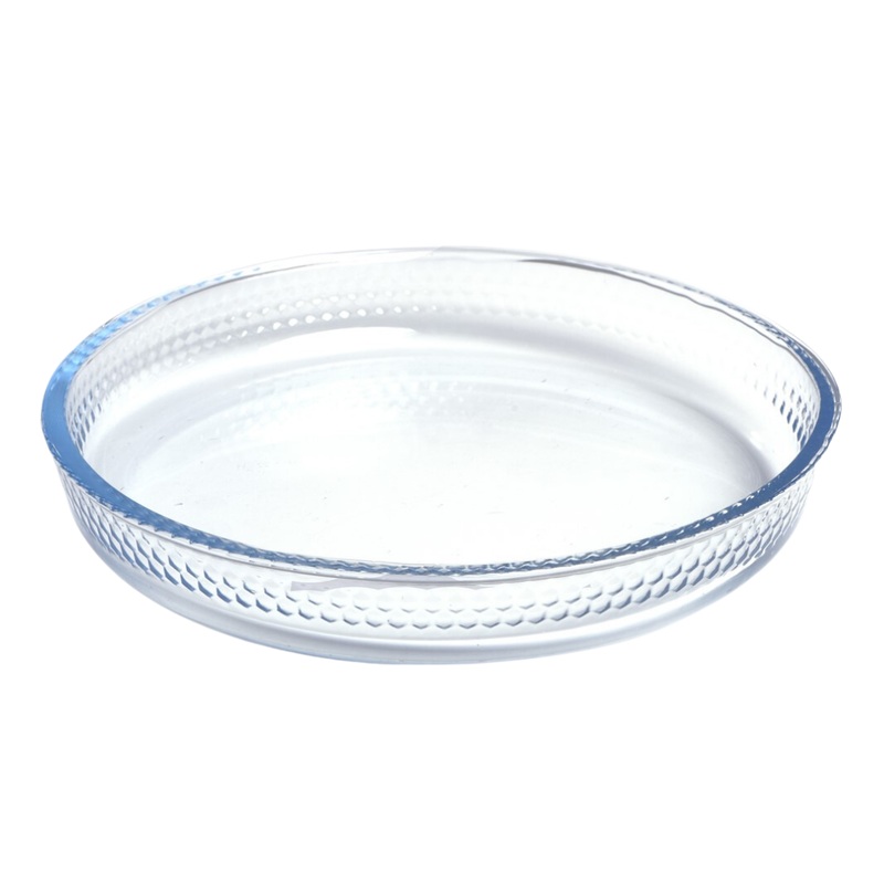 32cm Round Honeycomb Glass Casserole