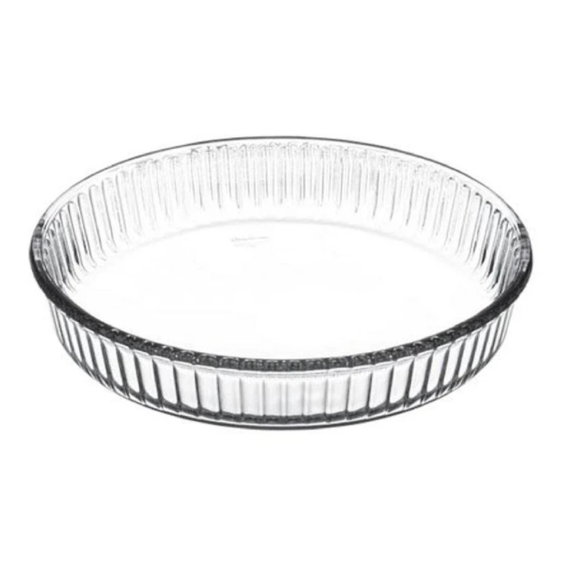 32cm Round Optical Glass Casserole