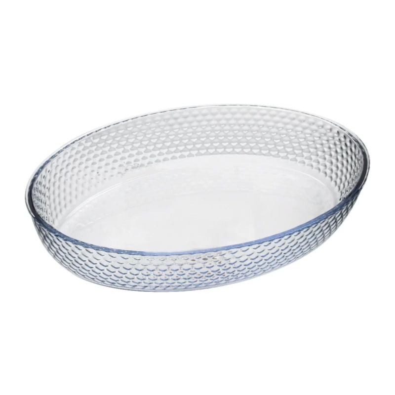 35cm Oval Honeycomb Glass Casserole