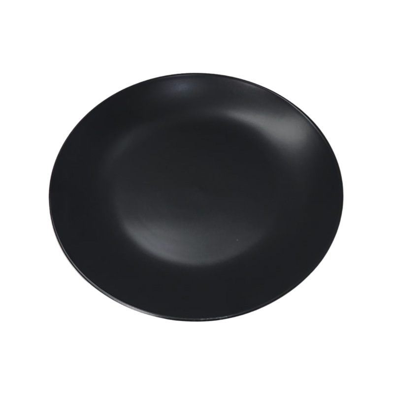 8 Inch Round Matt Black Side Plate