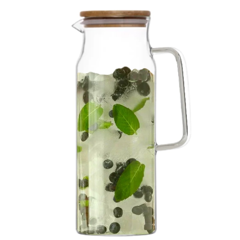 1.6 Litre Glass Jug With Wooden Lid