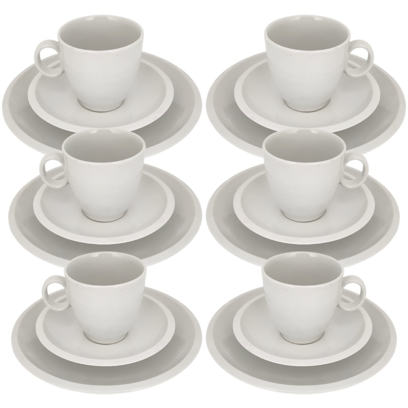 18 Piece White Tea Set