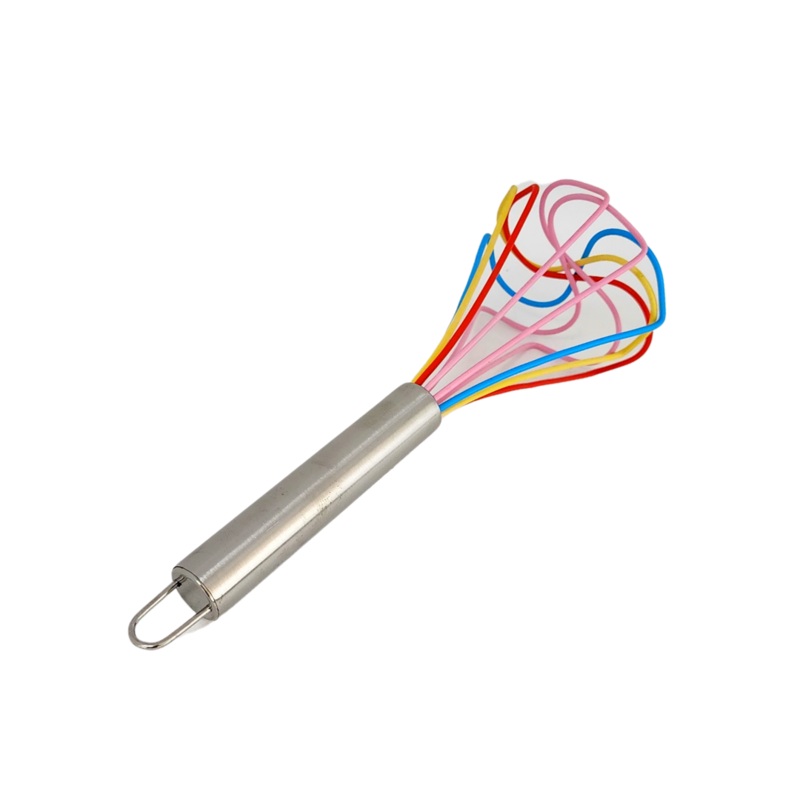 21cm Silicon Whisk With Stainless Steel Handle