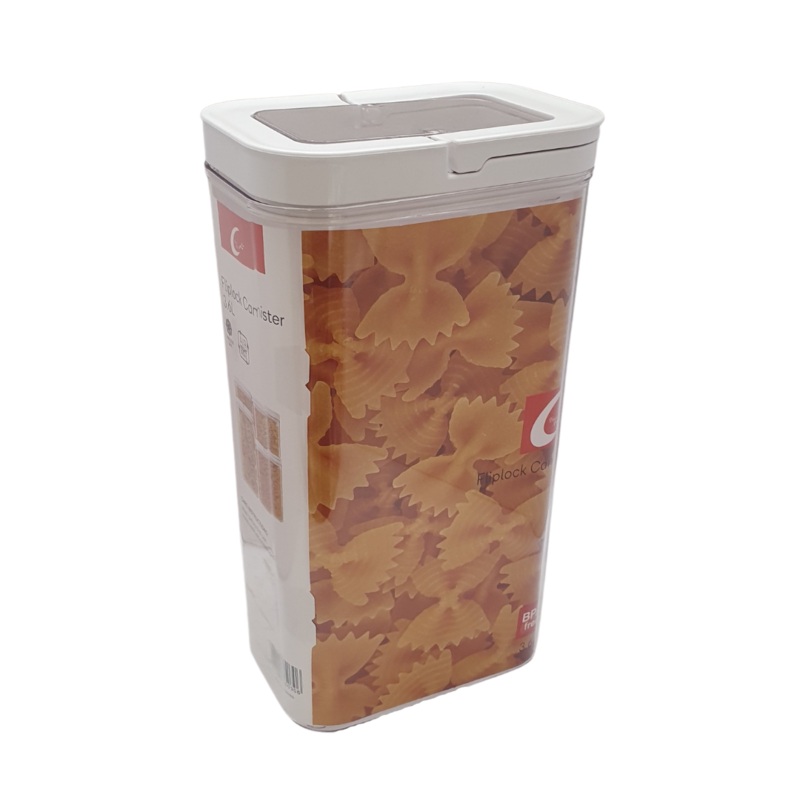 3.6 Litre Acrylic Flip Lock Air Tight Seal Rectangular Canister