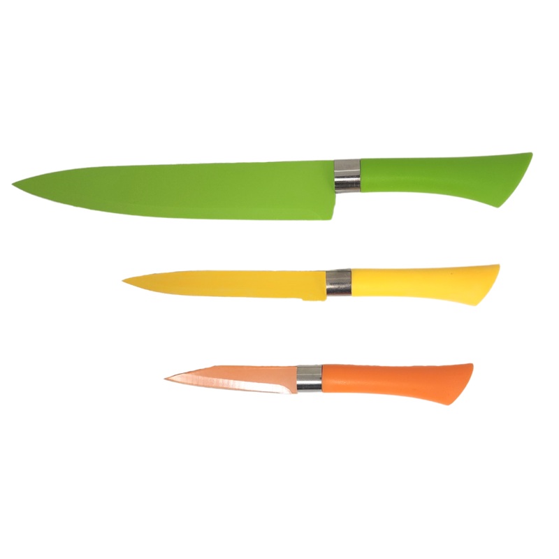 3 Piece Colour Knife Set
