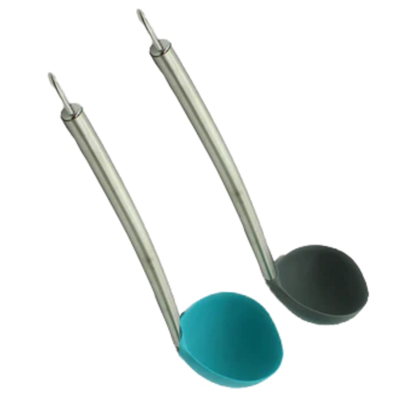 30cm Silicone Soup Ladle With Stainless Steel Handle