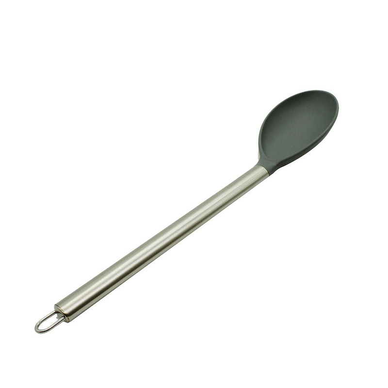 34cm Plastic Solid Spoon With Stainless Steel Handle