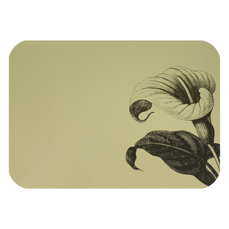 6 Piece Plastic Lily Pattern Placemat