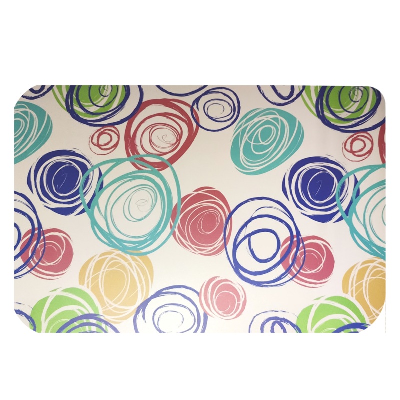 6 Piece Plastic Multi Colour Circle Placemat