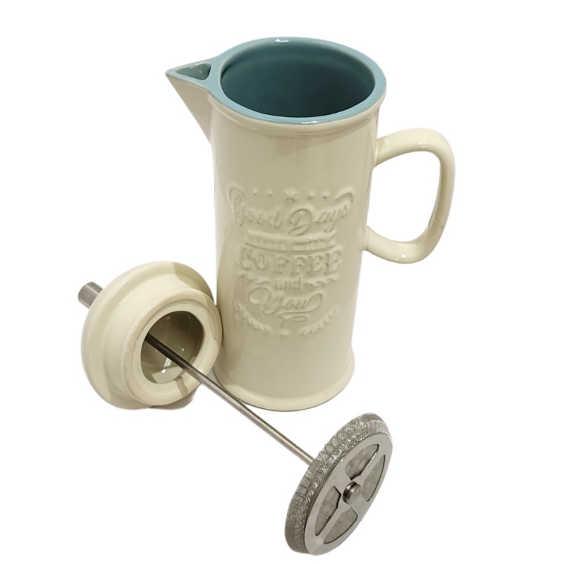Blue Ceramic Coffee Plunger