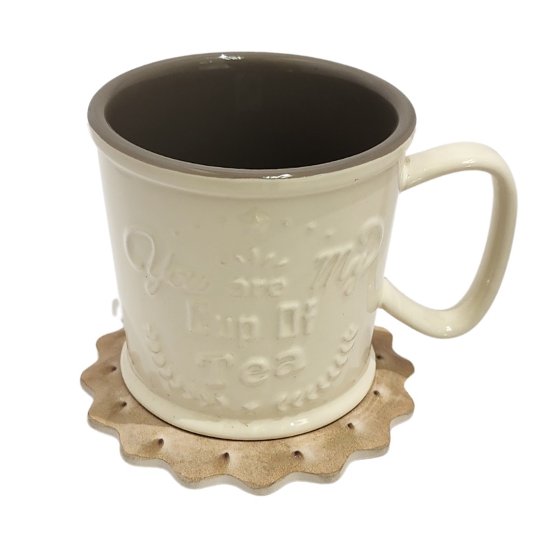 Brown Lungo Cup With Coaster