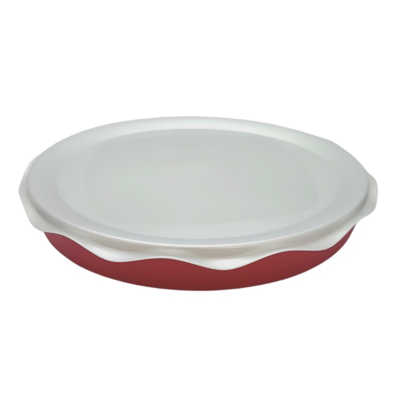 Red Pastry Tray With Lid