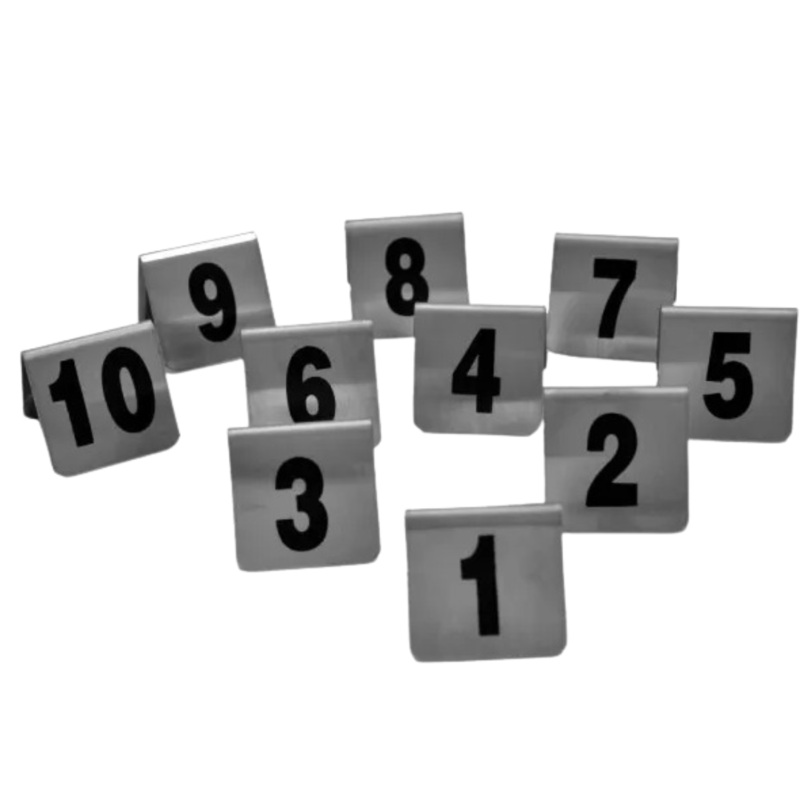 1-10 Stainless Steel Table Number