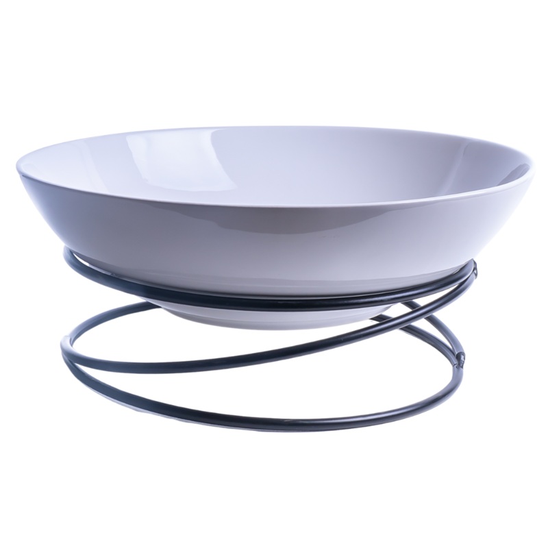 12.5" Bowl With Black Stand