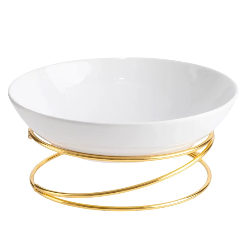 12.5" Bowl With Gold Stand