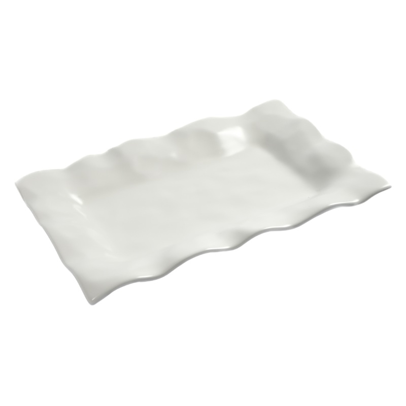 13 Inch White Rectangular Serving Platter
