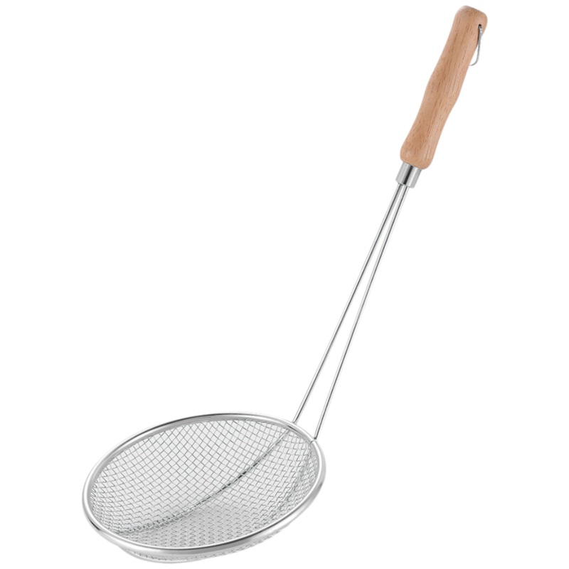 16.5cm Stainless Steel Strainer With Wooden Handle