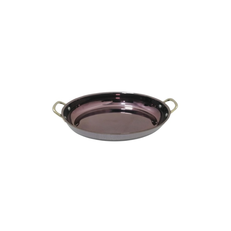 18.5cm Glossy Caramel Pvd Oval Dish