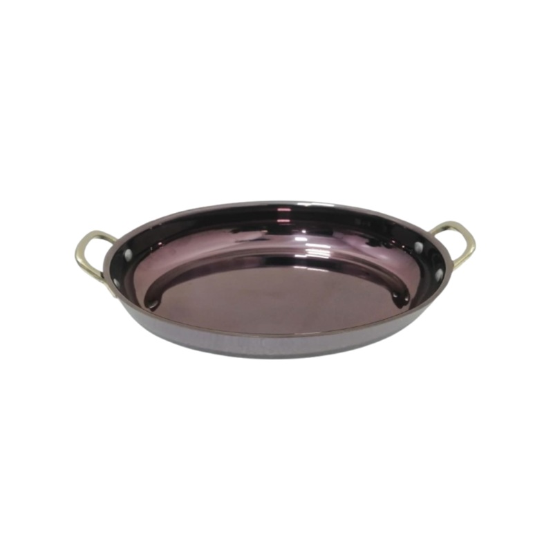 24.5cm Glossy Caramel Pvd Oval Dish