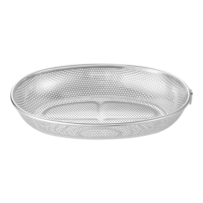 28.5cm Stainless Steel Oval Mesh Serving Basket