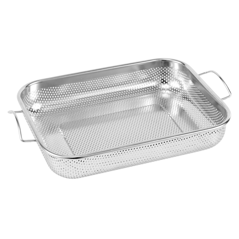 33cm Stainless Steel Rectangular Mesh Serving Basket