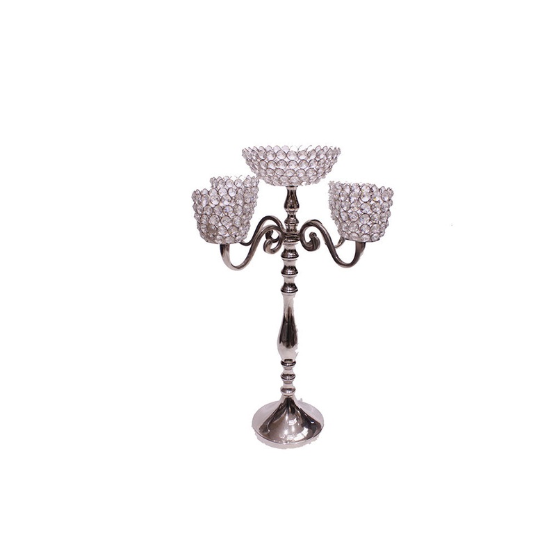 5 Piece 58cm Crystal Candle Holder
