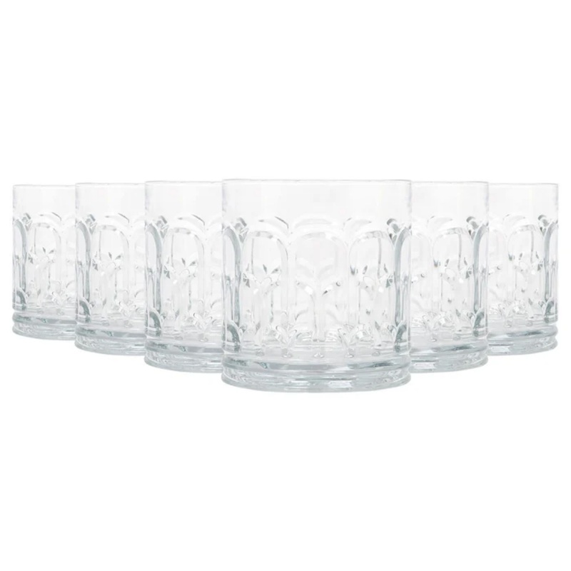 6 Piece 370ml Archie Whisky Glass