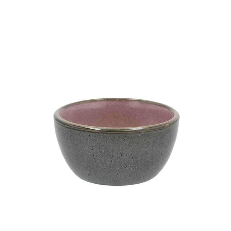 Bowl 10 cm Grey/Light pink BITZ