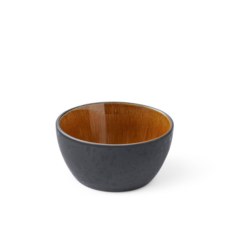 Bowl 12 cm black/amber BITZ