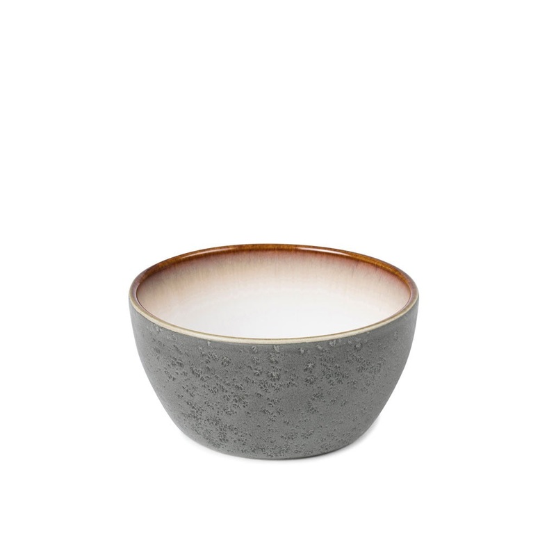 Bowl 12 cm grey/cream BITZ