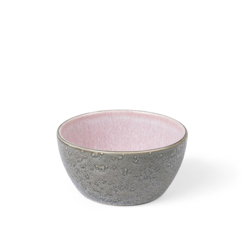 Bowl 12 cm Grey/Light pink BITZ