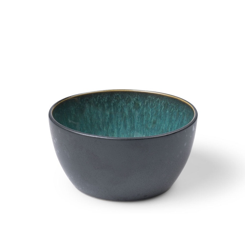 Bowl 14 cm black/green BITZ