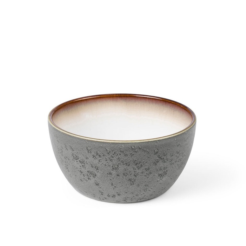 Bowl 14 cm grey/cream BITZ