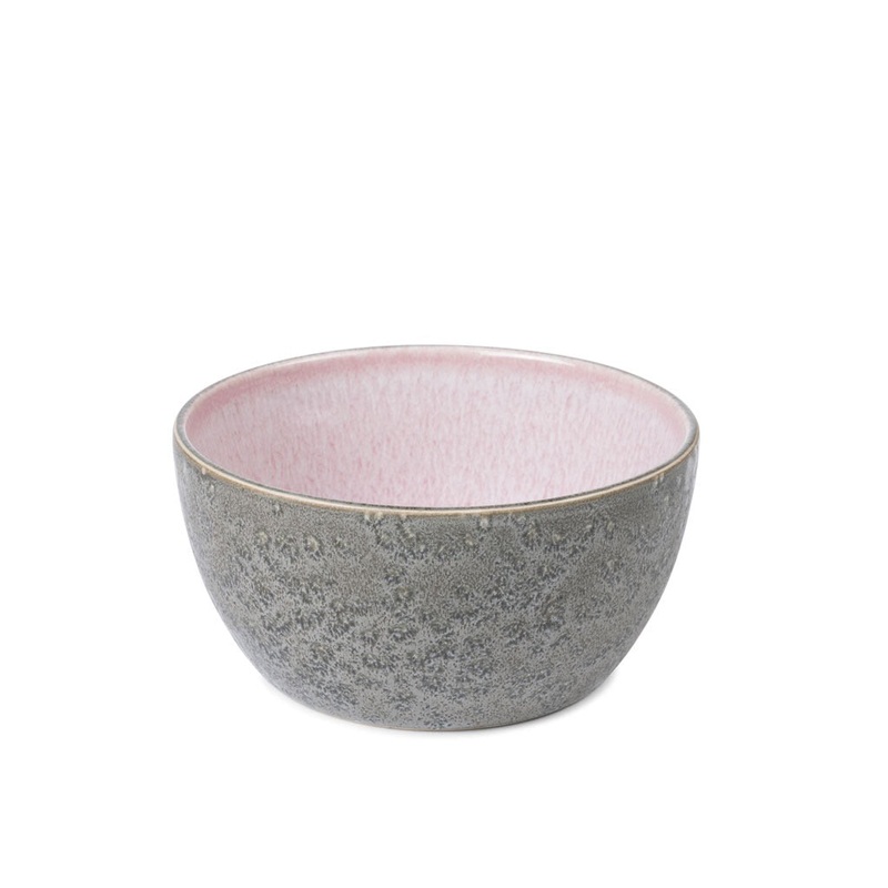 Bowl 14 cm Grey/Light pink BITZ
