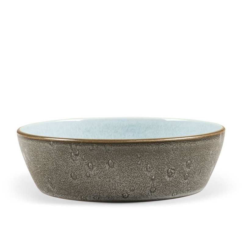 Bowl 18cm grey/lblue BITZ