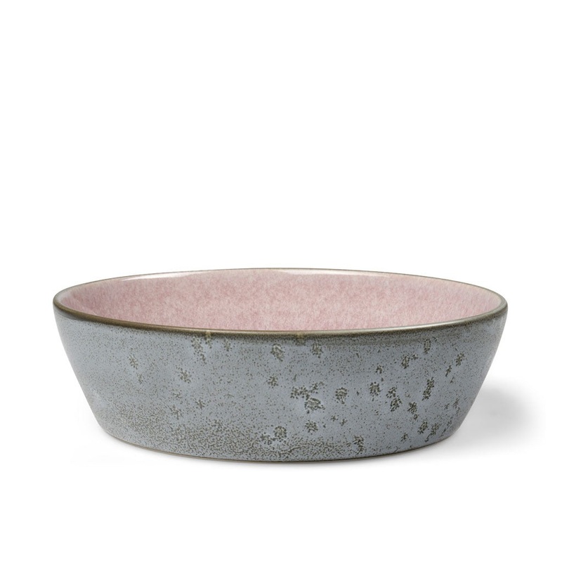 Bowl 18cm Grey/Light pink BITZ
