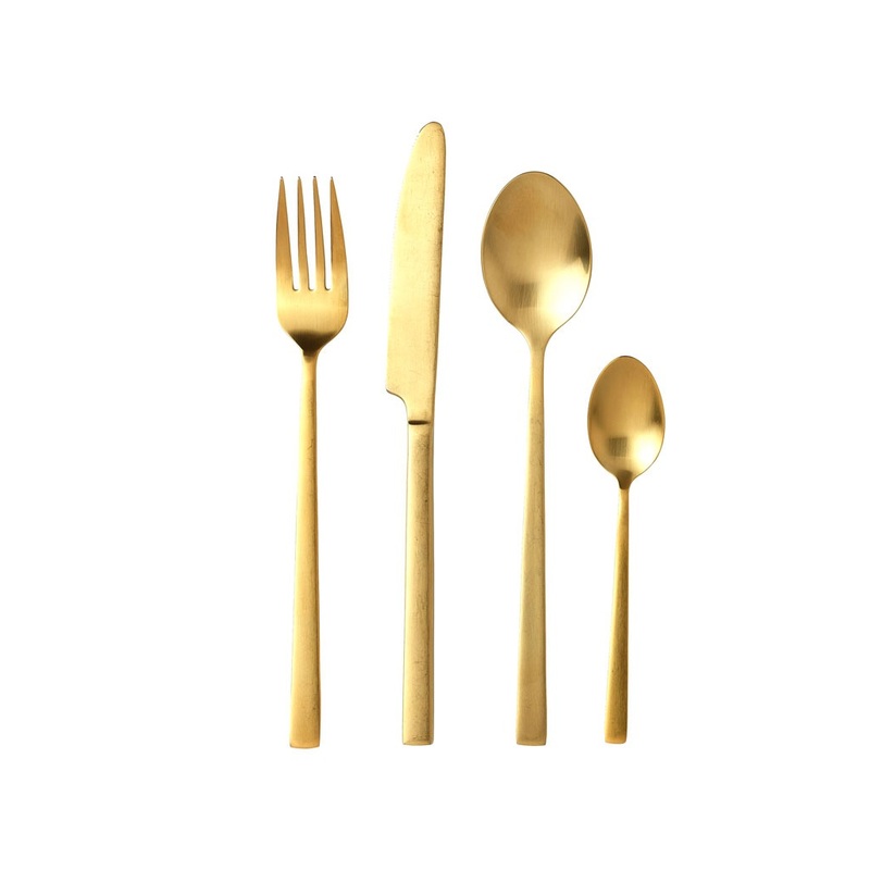 Cutlery 16pc. brass matte fini