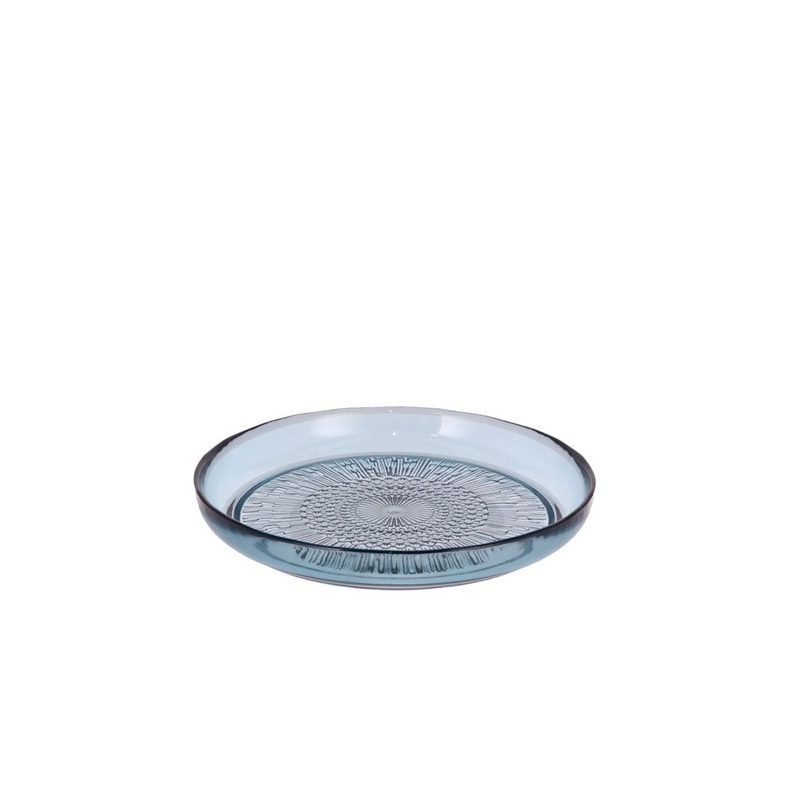 Glass plate Kusintha 18 cm Blue