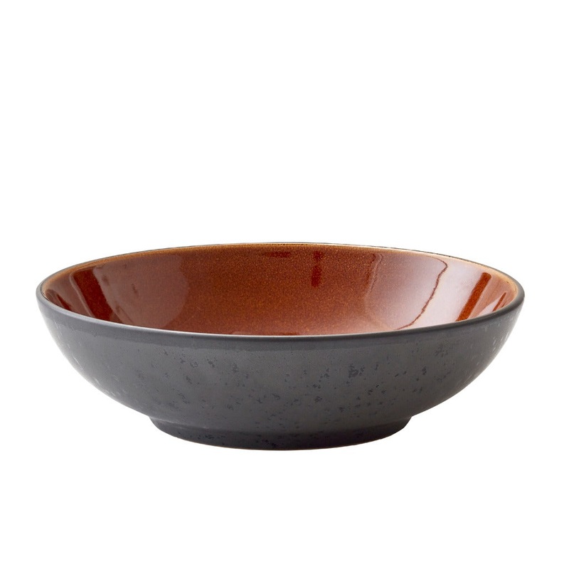 Pasta bowl 20cm Black/amber BITZ
