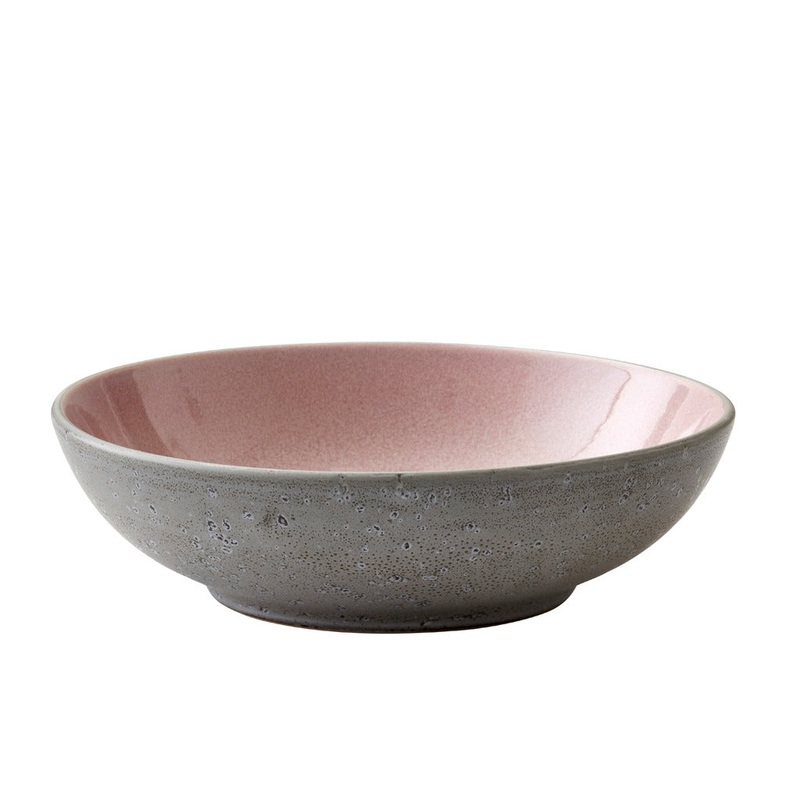 Pasta bowl 20cm Grey/Light pink BITZ