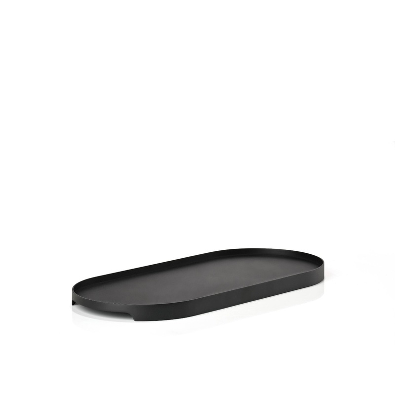 Tray oval Singles 16 cm Black