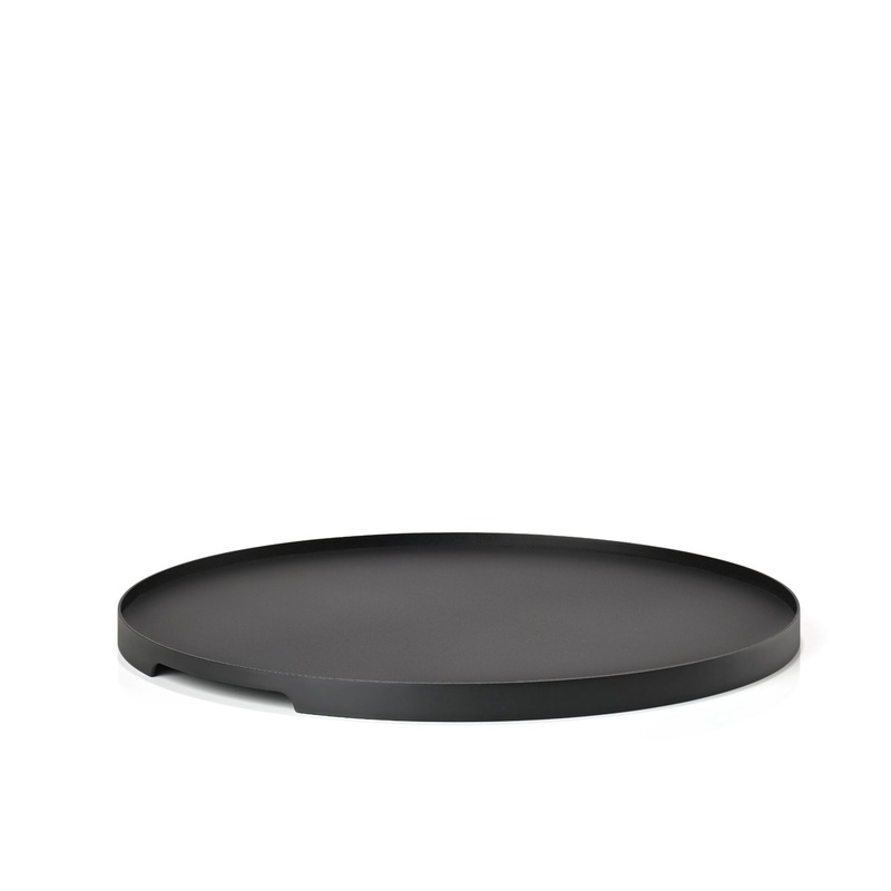 Tray round Singles 35 cm Black